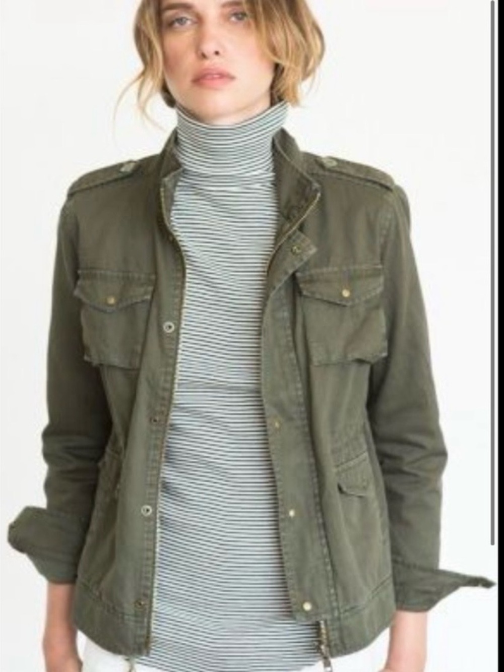 NSF Olive army style cargo Utility Field Jacket p